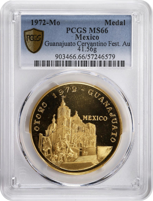 メキシコ 1972年 第1回セルバンティーノ国際祭開催記念 金メダル MS66:57246579