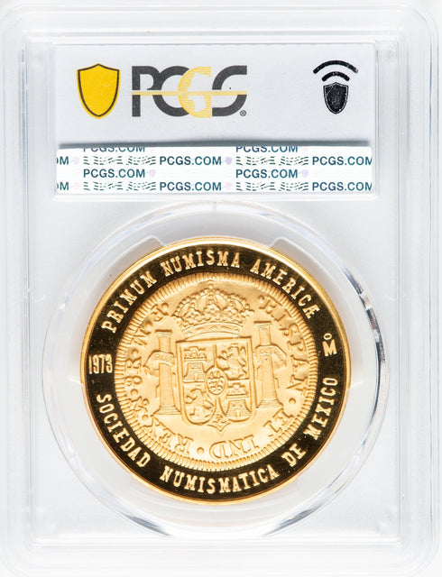 メキシコ 1973年 8レアル制定 200周年記念 金メダル SP69:54161532