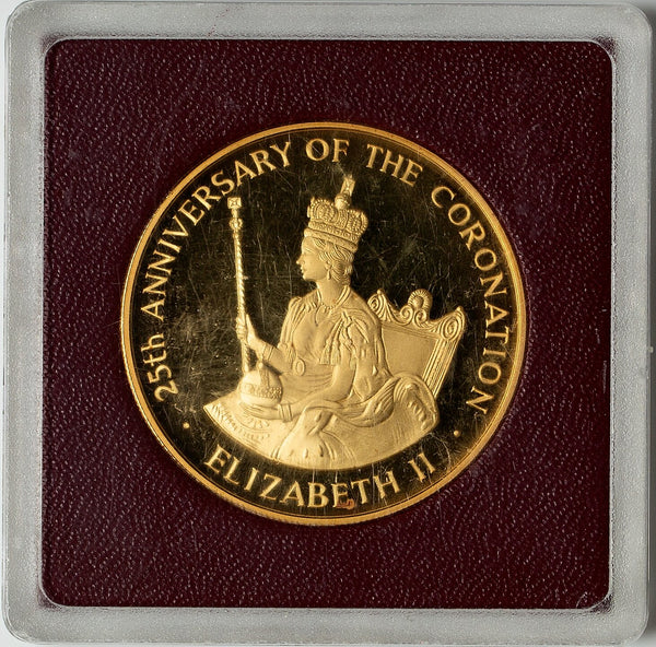 ジャマイカ 1978年 エリザベス2世 戴冠25周年記念 250ドル金貨 裸:未鑑定