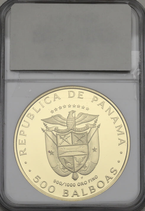 パナマ 1978年 米州機構設立30周年記念 500バルボア金貨 PF69UCAM:8236074-001
