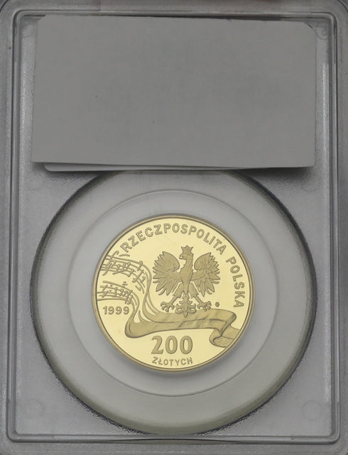 ポーランド 1999年 フレデリック・ショパン没後150周年記念 200ズウォティ金貨 PR68DCAM:21694332