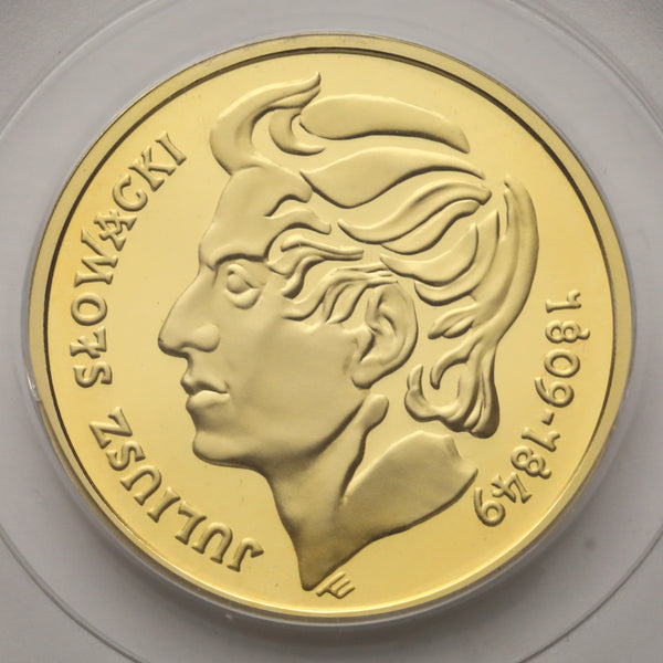 ポーランド 1999年 ユリウシュ・スウォヴァツキ 没後150周年記念 200ズウォティ金貨 PR69DCAM:21694336