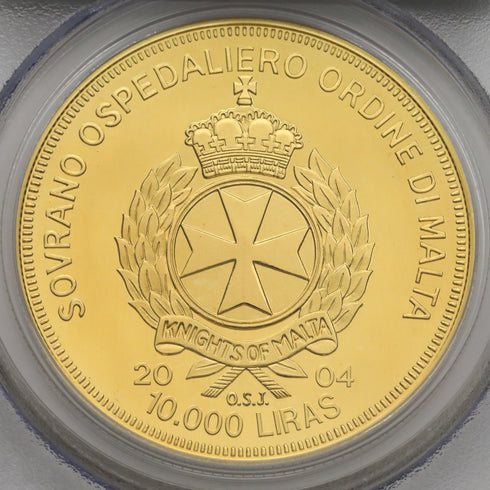 マルタ共和国 2004年 ヨハネ・パウロ2世と騎士 10000リレ金貨 5枚セット PR69DCAM:21939402