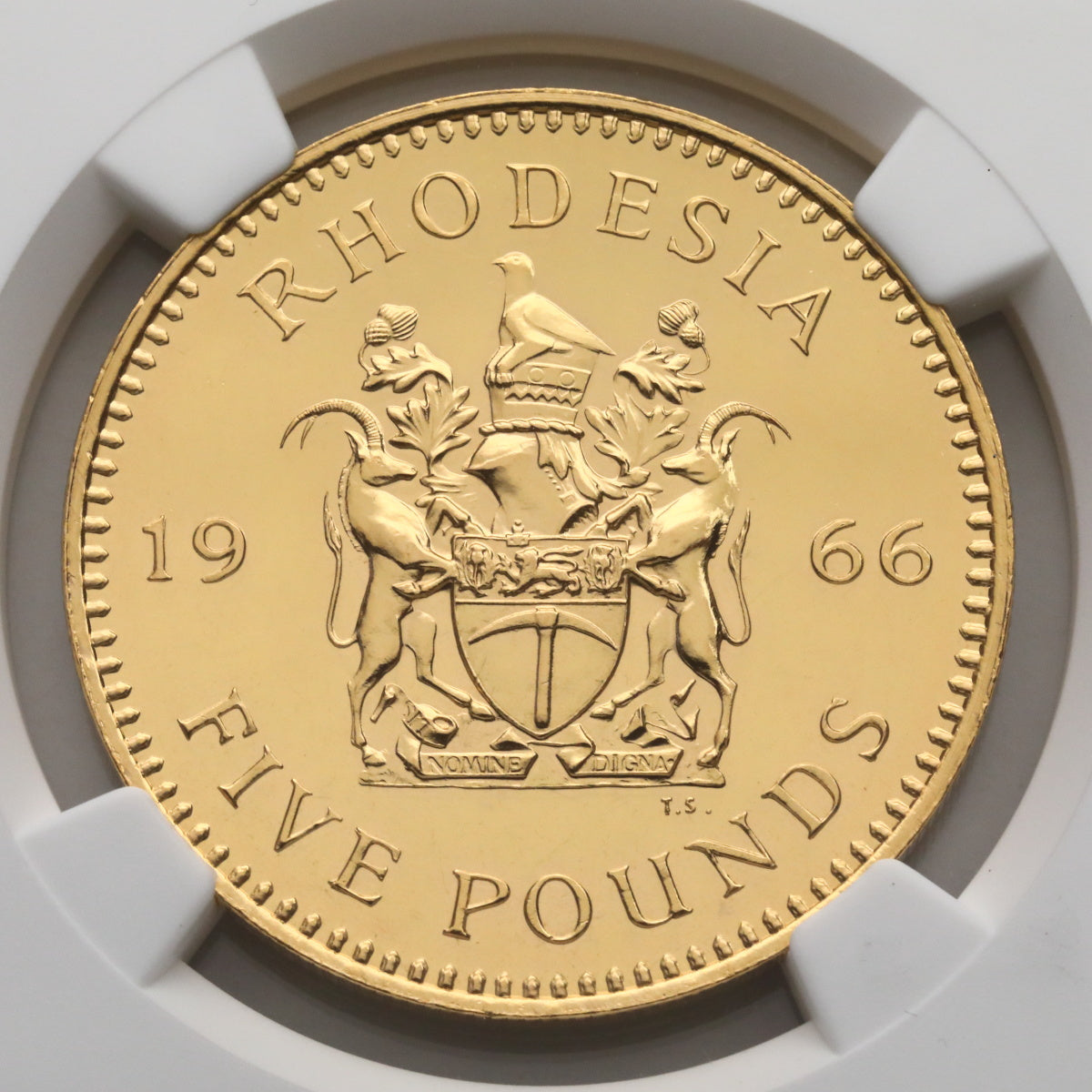 イギリス領ローデシア 1966年 エリザベス2世 5ポンド金貨 3枚セット