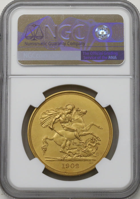 イギリス 1902年 エドワード7世 金貨・銀貨13枚フルセット 元箱付き PF60MATTE:4675432-012