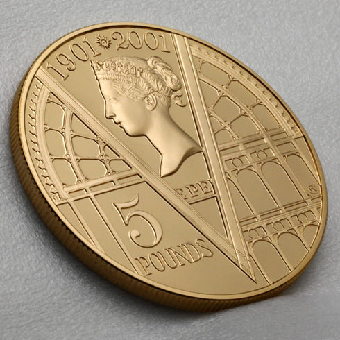 イギリス 2001年 ヴィクトリア女王 没後100周年記念 5ポンド金貨 ROYAL MINT オフィシャルボックス付き 裸