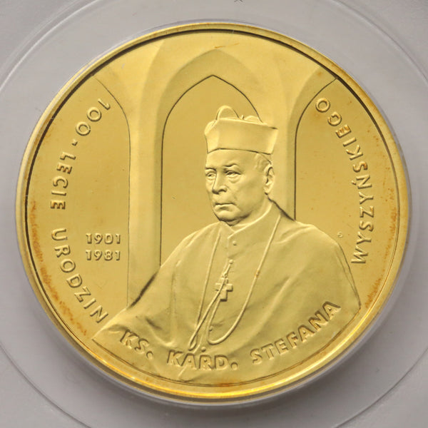 ポーランド 2001年 枢機卿ステファン・ヴィシンスキー没後20周年記念 200ズウォティ金貨 PR69DCAM:21532913