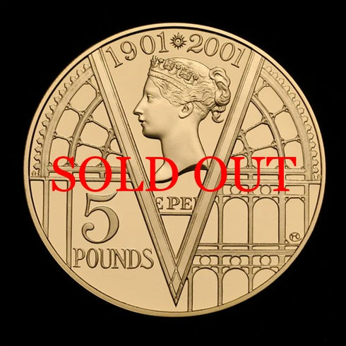 イギリス 2001年 ヴィクトリア女王 没後100周年記念 5ポンド金貨 ROYAL MINT オフィシャルボックス付き 裸
