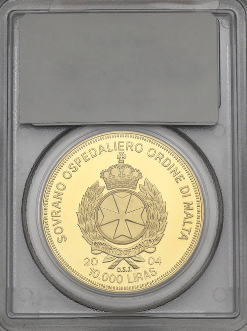 マルタ共和国 2004年 ヨハネ・パウロ2世と騎士 10000リレ金貨 PR69DCAM:21914170