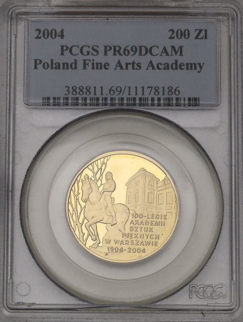 ポーランド 2004年 ワルシャワ美術アカデミー 創立100周年記念 200ズウォティ金貨 PR69DCAM:11178186