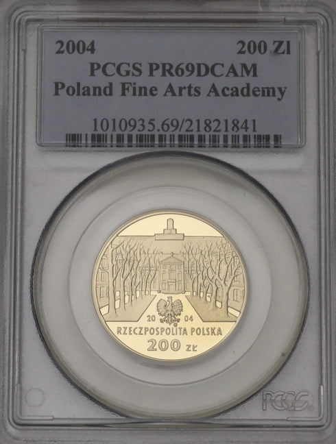 ポーランド 2004年 ワルシャワ美術アカデミー 創立100周年記念 200ズウォティ金貨 PR69DCAM:21821841