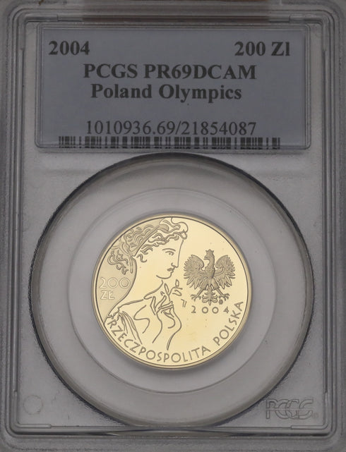 ポーランド 2004年 アテネオリンピック開催記念 200ズウォティ金貨 PR69DCAM:21854087