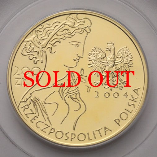 ポーランド 2004年 アテネオリンピック開催記念 200ズウォティ金貨 PR69DCAM:21854087