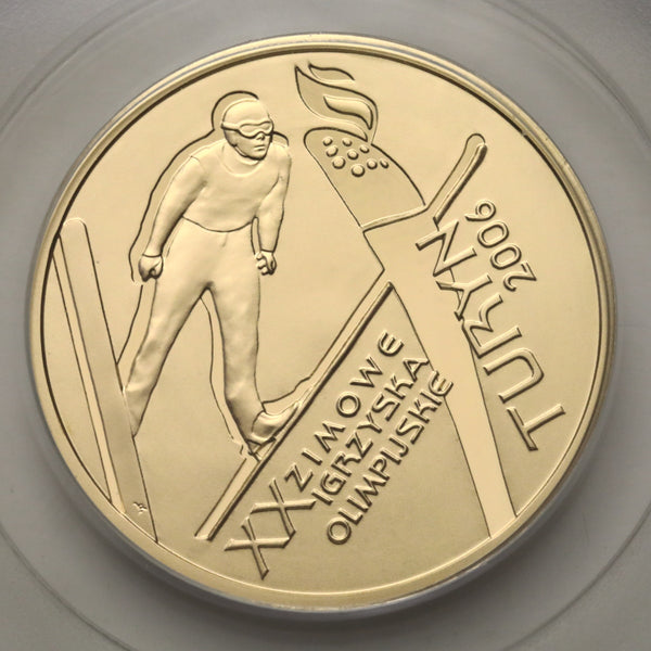 ポーランド 2006年 トリノ冬季オリンピック開催記念 スキージャンプ 200ズウォティ金貨 PR69DCAM:3608732