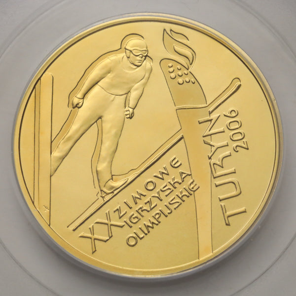 ポーランド 2006年 トリノ冬季オリンピック開催記念 スキージャンプ 200ズウォティ金貨 PR70DCAM:03608733