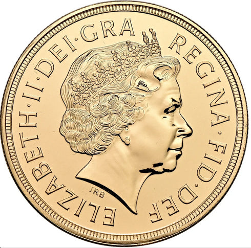 イギリス 2007年 エリザベス2世 聖ジョージと竜退治 5ポンド金貨 裸:未鑑定