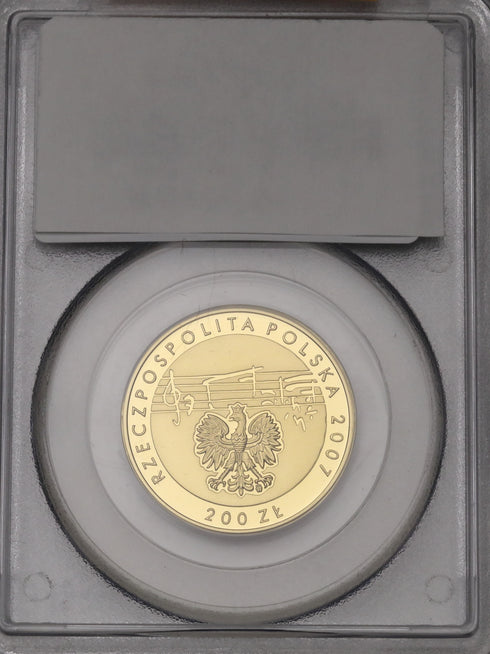 ポーランド 2007年 カロル・シマノフスキ生誕125周年記念 200ズウォティ金貨 PR70DCAM:12272277
