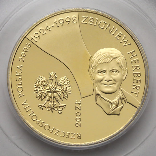 ポーランド 2008年 ズビグニェフ・ヘルベルト没後10周年記念 200ズウォティ金貨 PR67DCAM:13059404