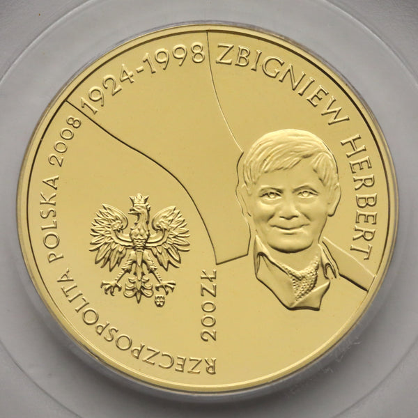 ポーランド 2008年 ズビグニェフ・ヘルベルト没後10周年記念 200ズウォティ金貨 PR68DCAM:13059412