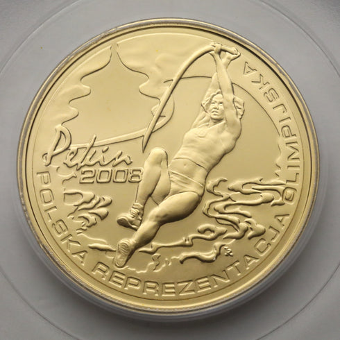 ポーランド 2008年 北京オリンピック開催記念 棒高跳び 200ズウォティ金貨 PR69DCAM:13533501