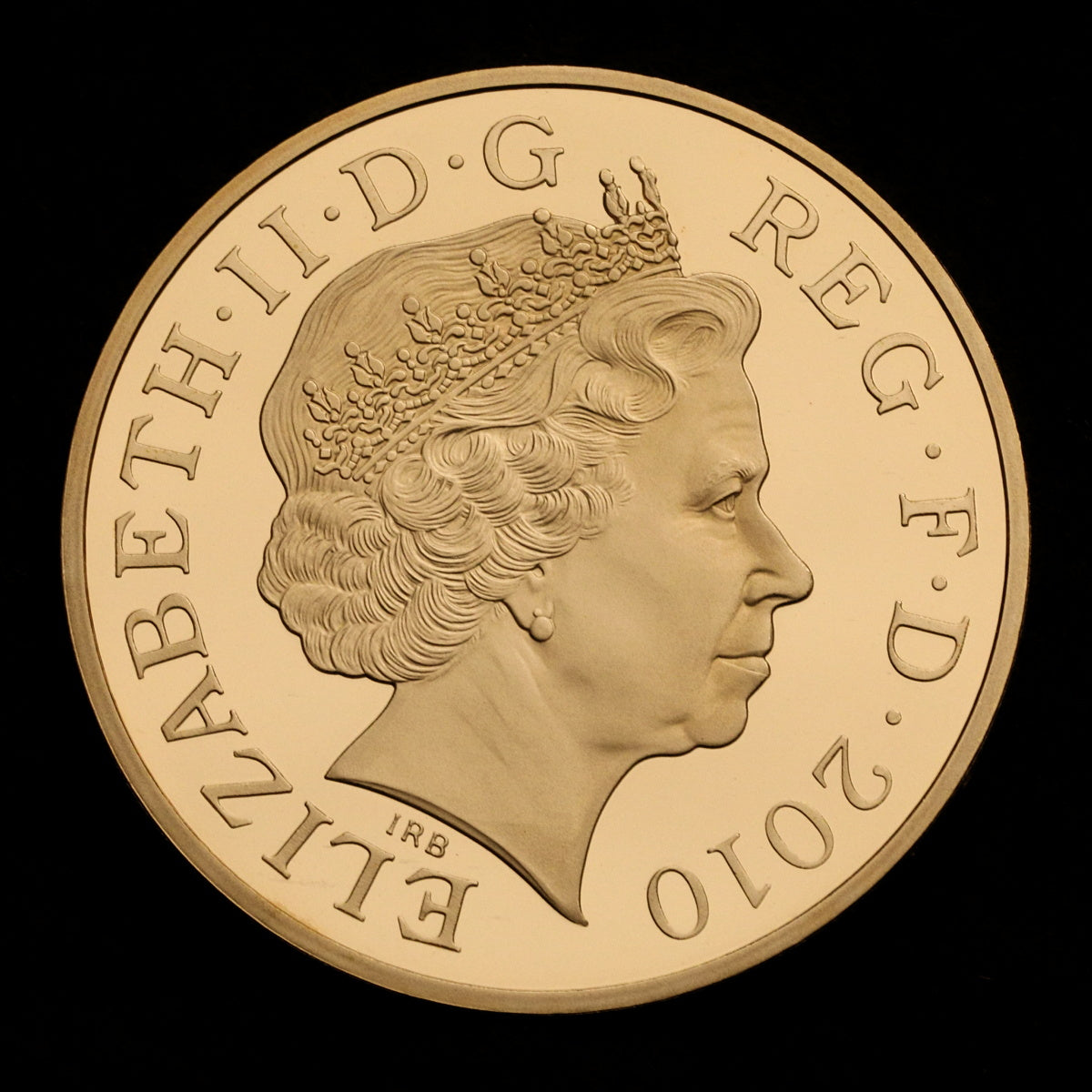 イギリス 2010年 王政復古350周年記念 5ポンド金貨 ROYAL MINT