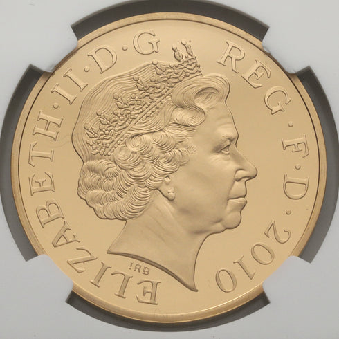 イギリス 2010年 王政復古350周年記念 5ポンド金貨 PF70UCAM:2927199-004