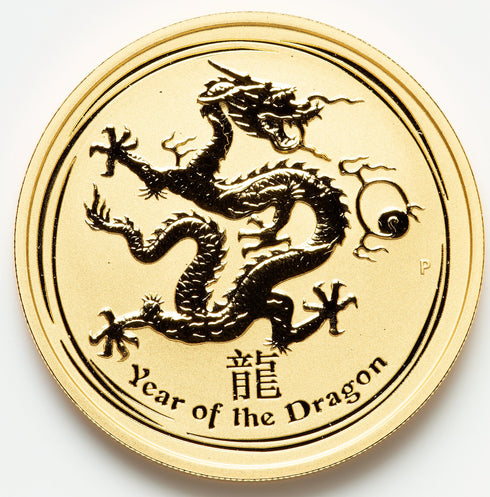 オーストラリア 2012年 Year Of The Dragon 100ドル 2oz 金貨 裸:未鑑定