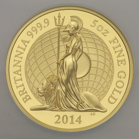 イギリス 2014年 ブリタニア 500ポンド(5oz)金貨 PF70UCAM:5880754-001-UNIVERSAL COIN