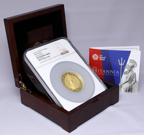 イギリス 2014年 ブリタニア 500ポンド(5oz)金貨 PF70UCAM:5880754-001-UNIVERSAL COIN