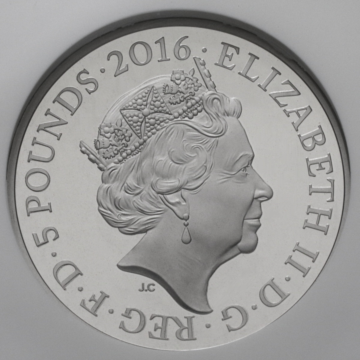 英国 2016年 エリザベス2世 生誕90周年 5ポンド（3oz）プラチナ