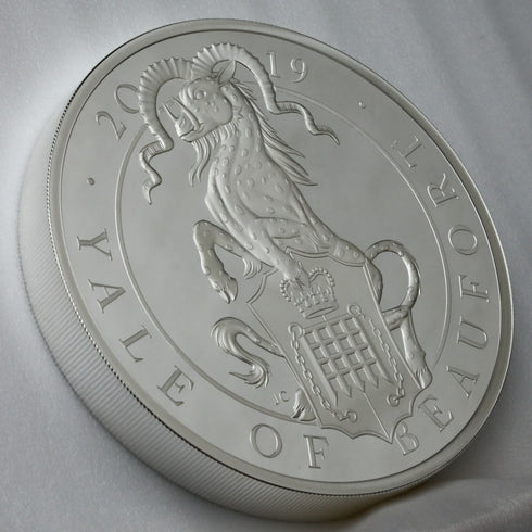イギリス 2019年 クイーンズビースト "The Yale of Beaufort" 500ポンド(1kg)銀貨:裸-UNIVERSAL COIN