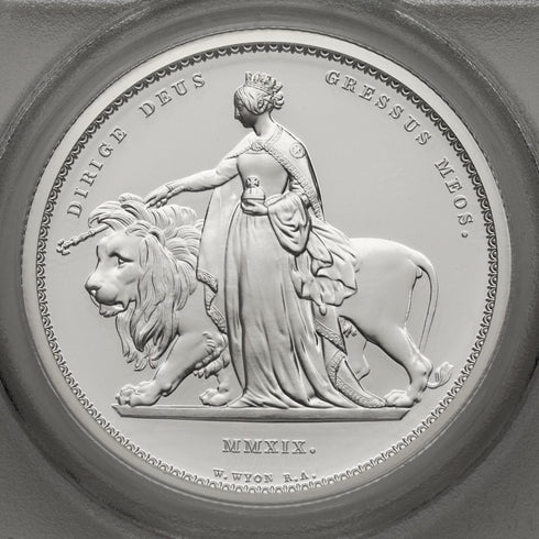 イギリス 2019年 エリザベス2世 ウナとライオン5ポンド銀貨 PR68DCAM 元箱無し:40391976