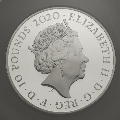 イギリス 2020年 エリザベス2世 スリーグレイシス 10ポンド 5oz 銀貨 PF70UCAM:6029854-003