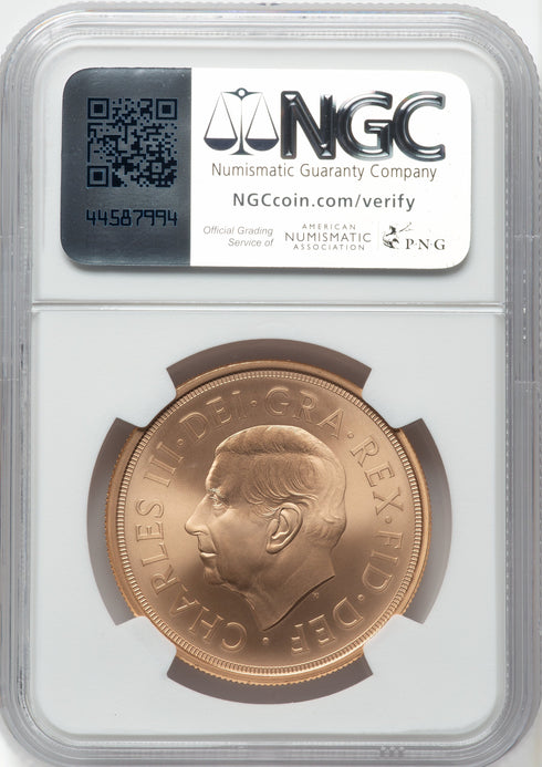 イギリス 2024年 聖ジョージと竜退治 5ポンド金貨 MS70MATTE:2161921-015