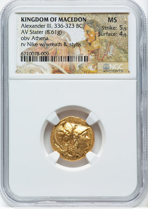 古代マケドニア王国 336-323BC アレキサンダー大王 スターテル金貨 MS Strike: 5/5 Surface: 4/5 : 6710078-009