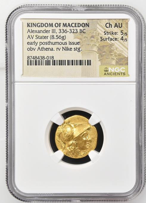 古代マケドニア王国 336-323BC アレキサンダー大王 スターテル金貨 Ch AU Strike: 5/5 Surface: 4/5 : 8748438-018