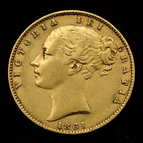 イギリス 1850-1860年代 ヴィクトリア ヤングヘッド/シールド ソブリン金貨 10枚セット 裸:未鑑定