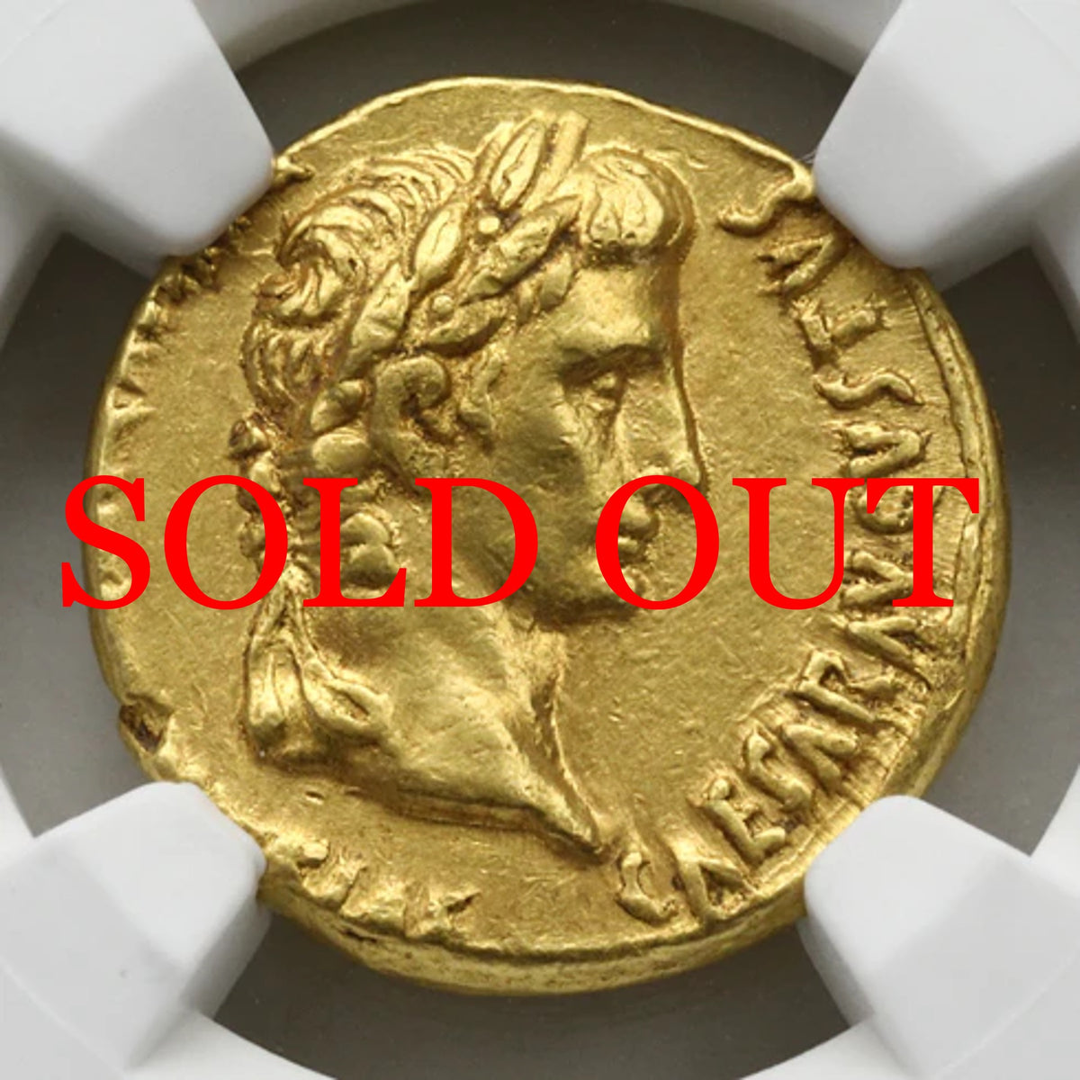 古代ローマ帝国 27BC-AD14 アウグストゥス アウレウス金貨 Ch AU