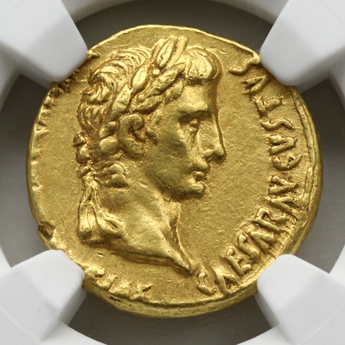 古代ローマ帝国 27BC-AD14 アウグストゥス アウレウス金貨 Ch AU Strike4/5 Surface3/5:2069906-003-UNIVERSAL COIN