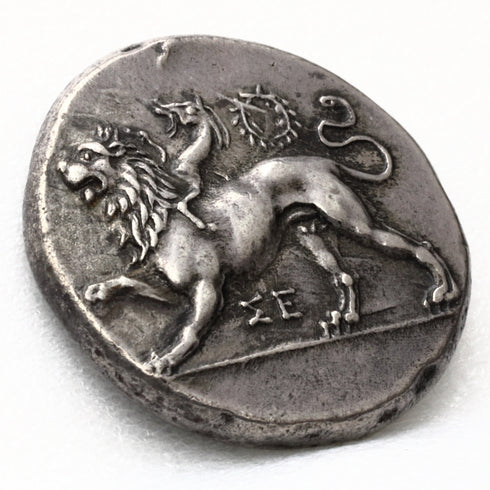 古代ギリシャ 335-330BC シキオン キマイラ/鳩 スターテル銀貨 裸