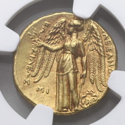 古代マケドニア王国 336-323BC アレキサンダー大王 スターテル金貨 Ch AU Strike5/5,Surface5/5 Fine Style:6822946-001