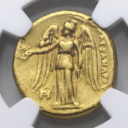 古代マケドニア王国 336-323BC アレキサンダー大王 スターテル金貨 Ch VF Strike5/5,Surface2/5:6136757-008