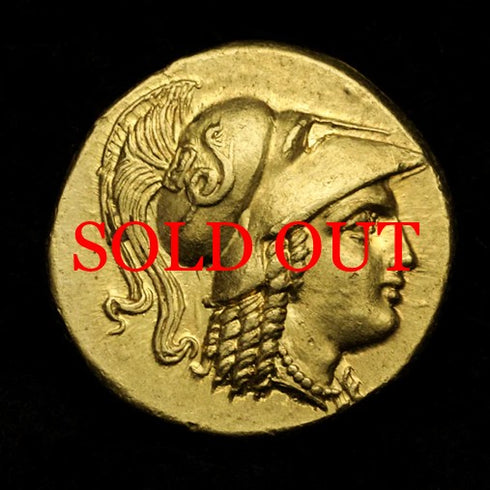 古代マケドニア王国 336-323BC アレキサンダー大王 スターテル金貨 裸
