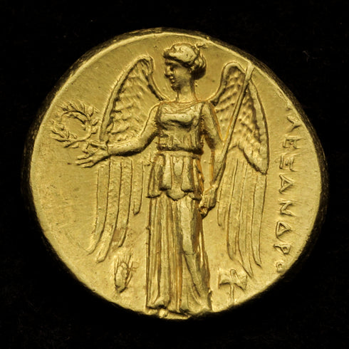 古代マケドニア王国 336-323BC アレキサンダー大王 スターテル金貨 裸