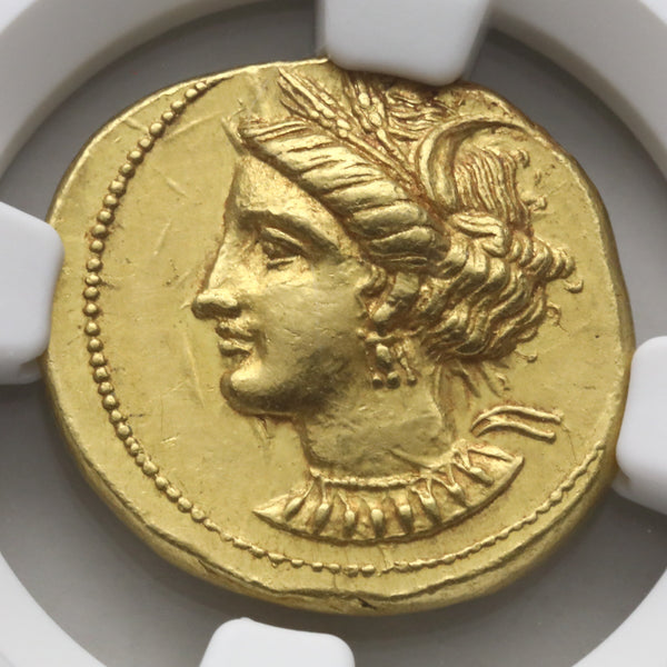 古代カルタゴ 350-320BC ゾイジターナ スターテル金貨 Ch AU5/5,4/5 Fine Style:6057916-008