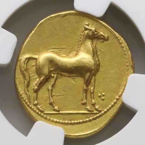 古代カルタゴ 350-320BC ゾイジターナ スターテル金貨 Ch AU5/5,4/5 Fine Style:6057916-008