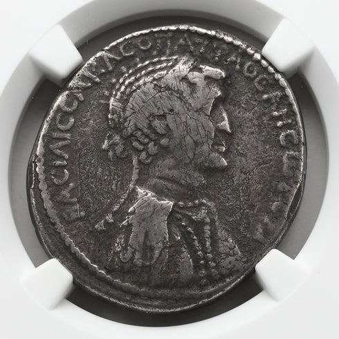 古代共和制ローマ 36BC クレオパトラ7世/マルクス・アントニウス テトラドラクマ銀貨 Ch F Strike5/5,Surface2/5 scraCh es:3958175-011