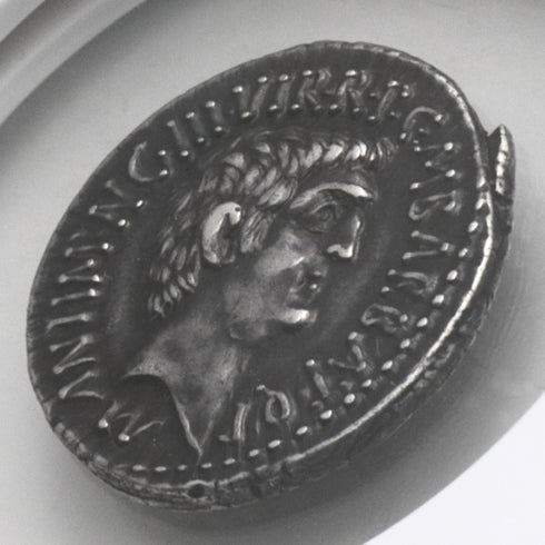 【希少性】★★★☆ 古代共和制ローマ 41BC マルクス・アントニウス/オクタヴィアヌス アウレウス銀貨 XF Strike5/5 Surface4/5:6830598-006-UNIVERSAL COIN