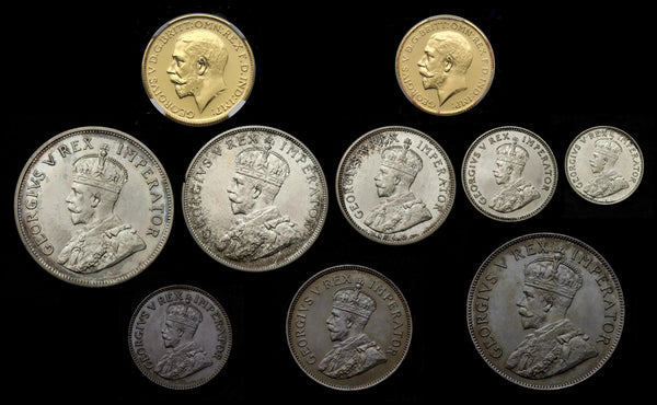 南アフリカ 1923年A ジョージ5世 ソブリン金貨(10枚セット) PF64:6381307-003-UNIVERSAL COIN