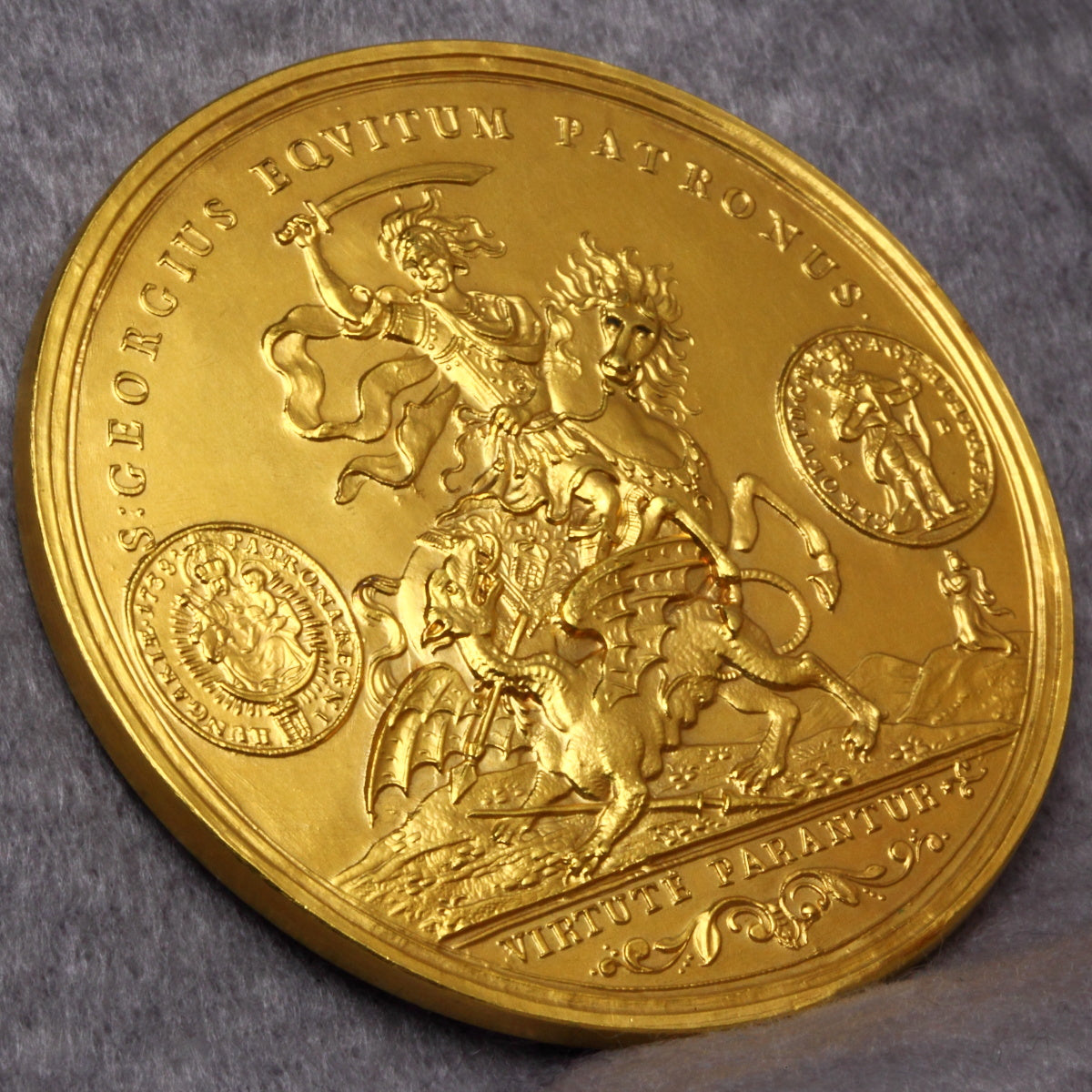 オーストリア 1738年 カール6世 35ダカット 金メダル リストライク
